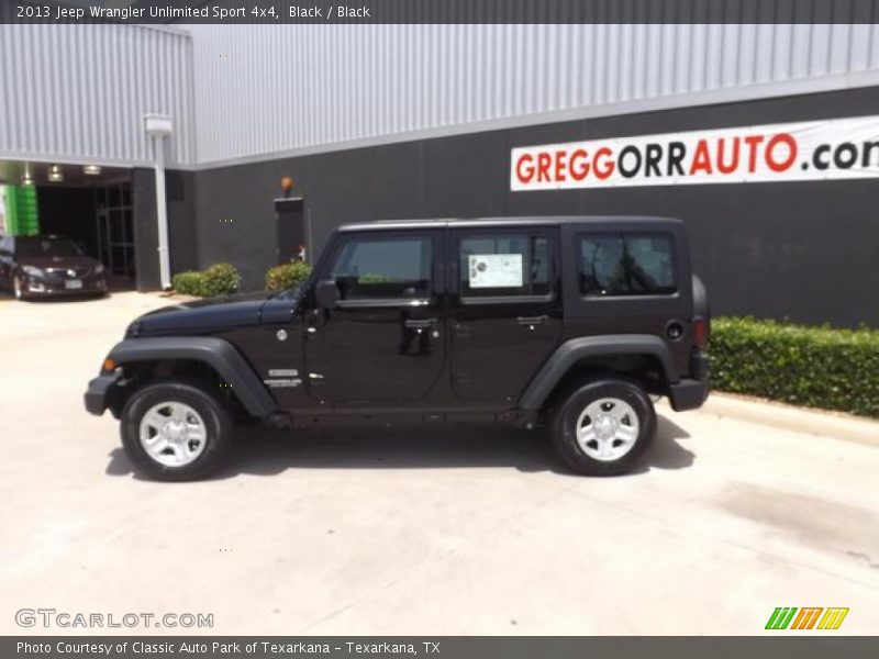 Black / Black 2013 Jeep Wrangler Unlimited Sport 4x4