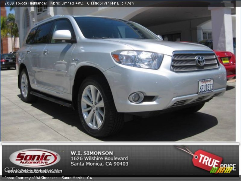Classic Silver Metallic / Ash 2009 Toyota Highlander Hybrid Limited 4WD