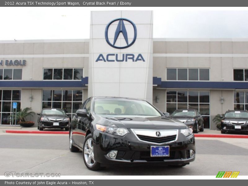 Crystal Black Pearl / Ebony 2012 Acura TSX Technology Sport Wagon