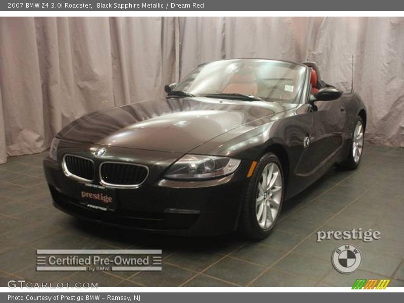 Black Sapphire Metallic / Dream Red 2007 BMW Z4 3.0i Roadster