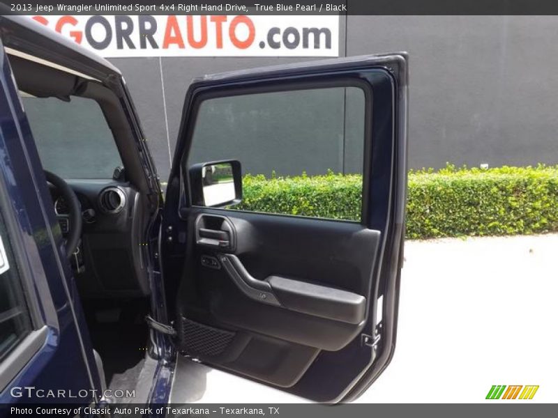 True Blue Pearl / Black 2013 Jeep Wrangler Unlimited Sport 4x4 Right Hand Drive