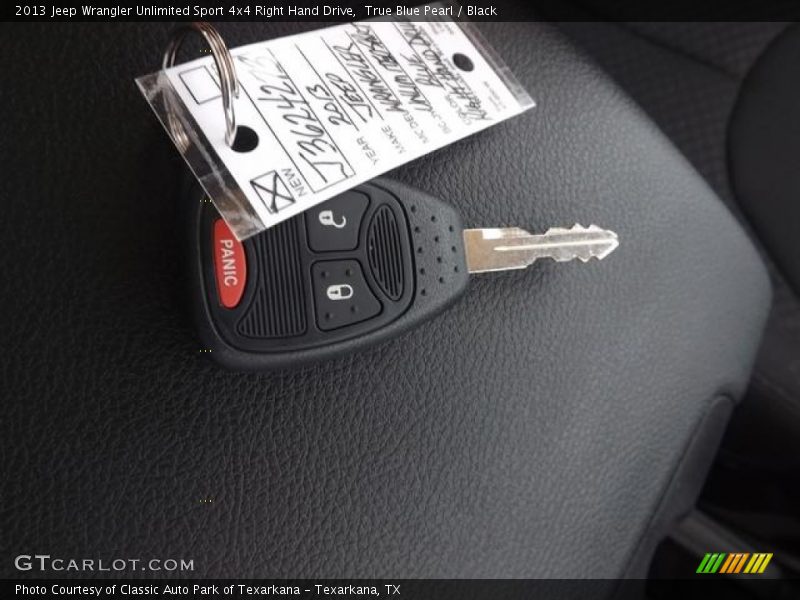 Keys of 2013 Wrangler Unlimited Sport 4x4 Right Hand Drive