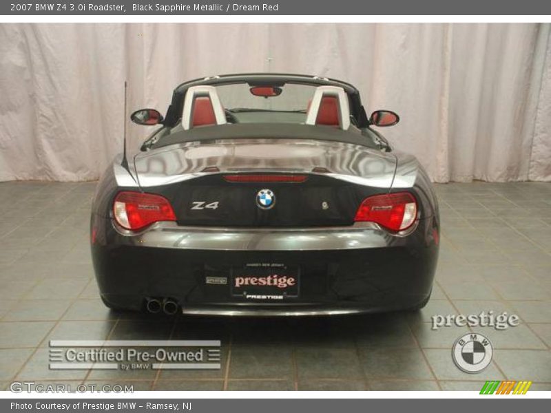 Black Sapphire Metallic / Dream Red 2007 BMW Z4 3.0i Roadster