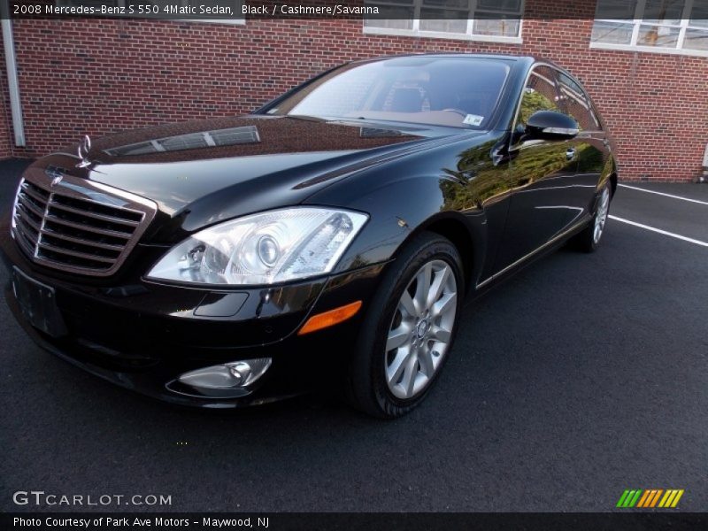 Black / Cashmere/Savanna 2008 Mercedes-Benz S 550 4Matic Sedan