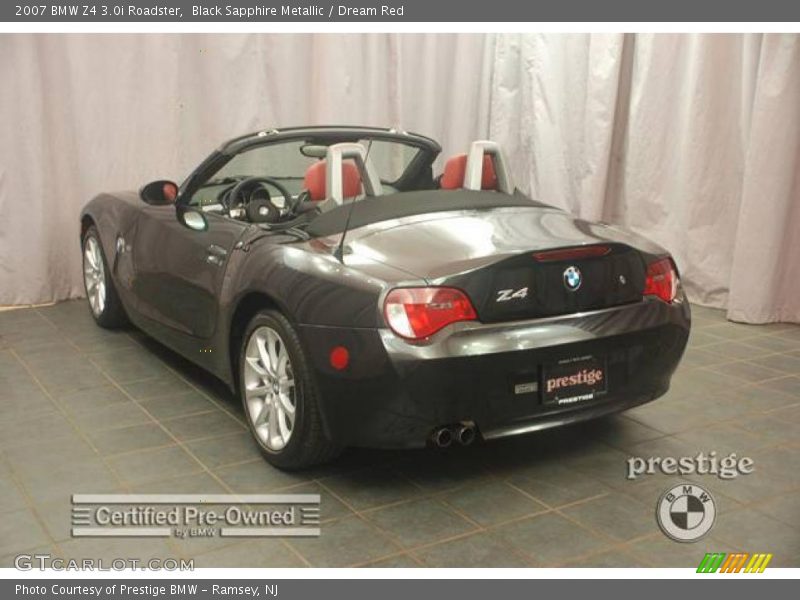 Black Sapphire Metallic / Dream Red 2007 BMW Z4 3.0i Roadster