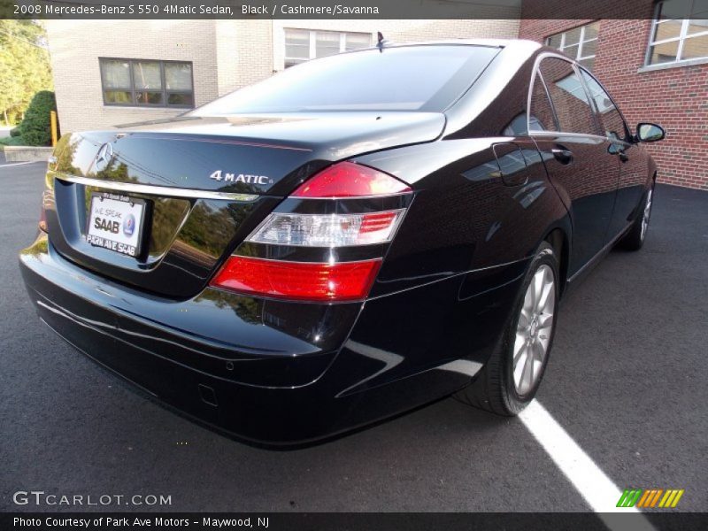 Black / Cashmere/Savanna 2008 Mercedes-Benz S 550 4Matic Sedan