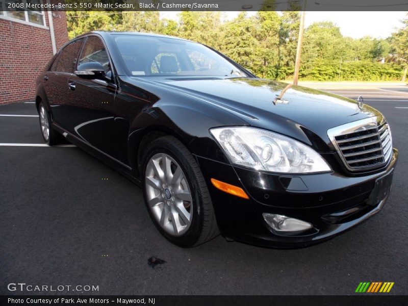 Black / Cashmere/Savanna 2008 Mercedes-Benz S 550 4Matic Sedan