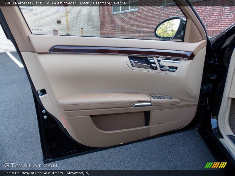 Black / Cashmere/Savanna 2008 Mercedes-Benz S 550 4Matic Sedan
