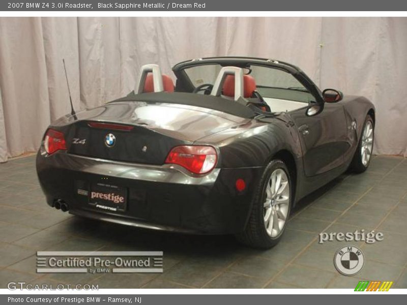 Black Sapphire Metallic / Dream Red 2007 BMW Z4 3.0i Roadster