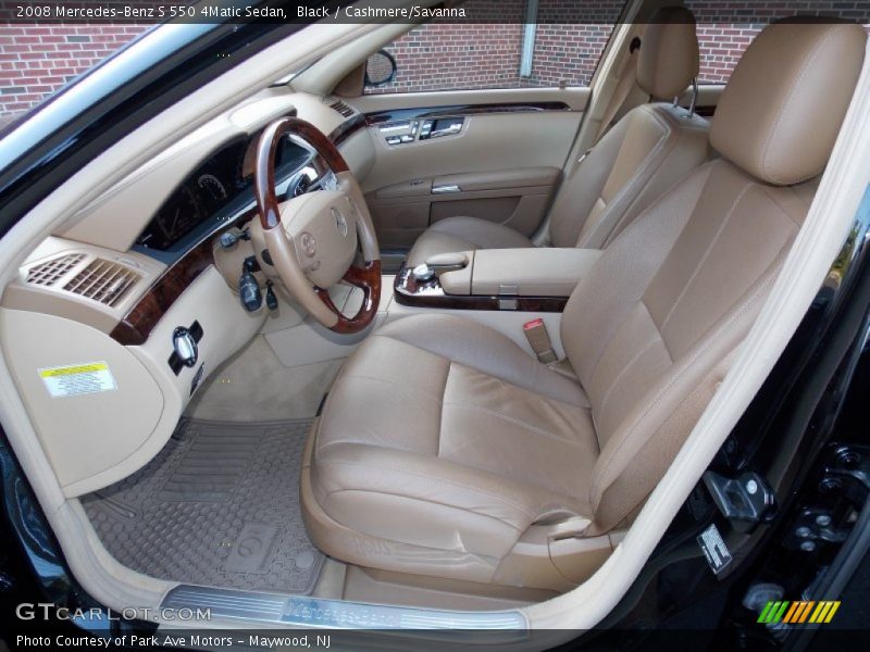 Black / Cashmere/Savanna 2008 Mercedes-Benz S 550 4Matic Sedan