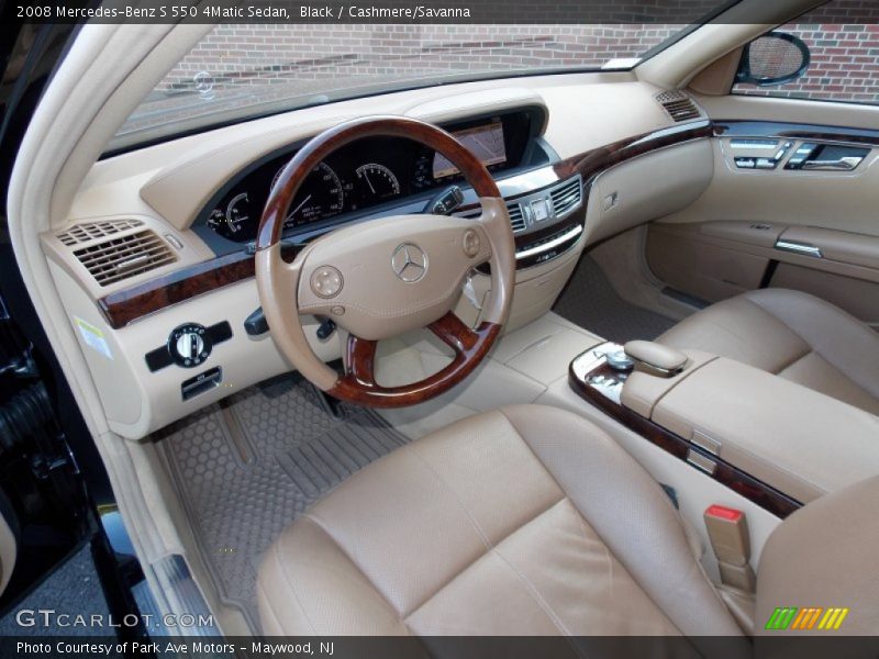 Black / Cashmere/Savanna 2008 Mercedes-Benz S 550 4Matic Sedan