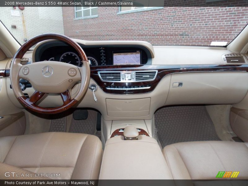 Black / Cashmere/Savanna 2008 Mercedes-Benz S 550 4Matic Sedan