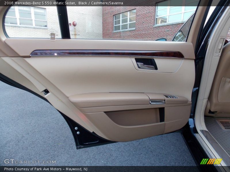 Black / Cashmere/Savanna 2008 Mercedes-Benz S 550 4Matic Sedan