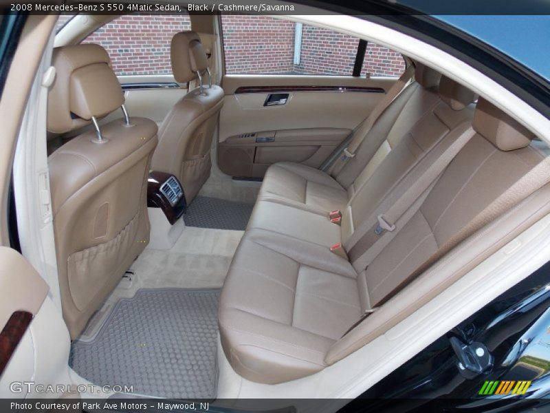 Black / Cashmere/Savanna 2008 Mercedes-Benz S 550 4Matic Sedan