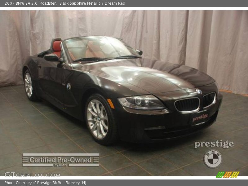 Black Sapphire Metallic / Dream Red 2007 BMW Z4 3.0i Roadster