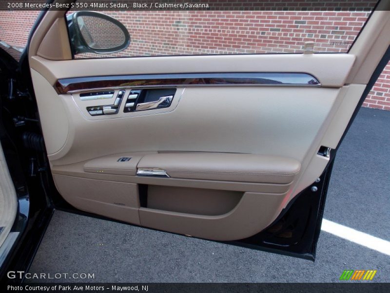 Black / Cashmere/Savanna 2008 Mercedes-Benz S 550 4Matic Sedan
