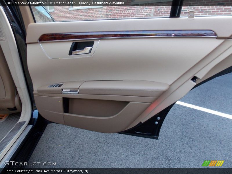 Black / Cashmere/Savanna 2008 Mercedes-Benz S 550 4Matic Sedan