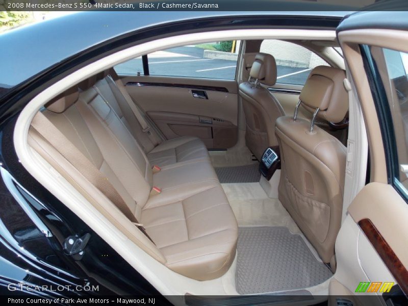 Black / Cashmere/Savanna 2008 Mercedes-Benz S 550 4Matic Sedan