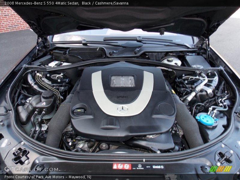 Black / Cashmere/Savanna 2008 Mercedes-Benz S 550 4Matic Sedan