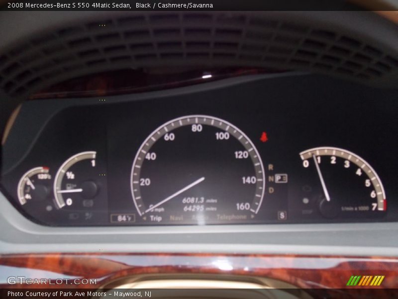 Black / Cashmere/Savanna 2008 Mercedes-Benz S 550 4Matic Sedan