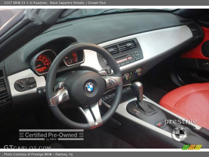 Black Sapphire Metallic / Dream Red 2007 BMW Z4 3.0i Roadster