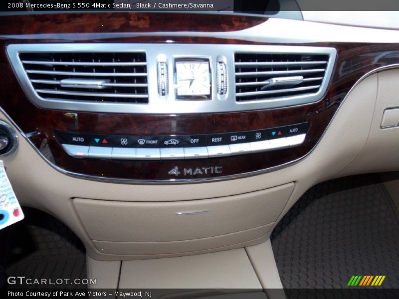 Black / Cashmere/Savanna 2008 Mercedes-Benz S 550 4Matic Sedan