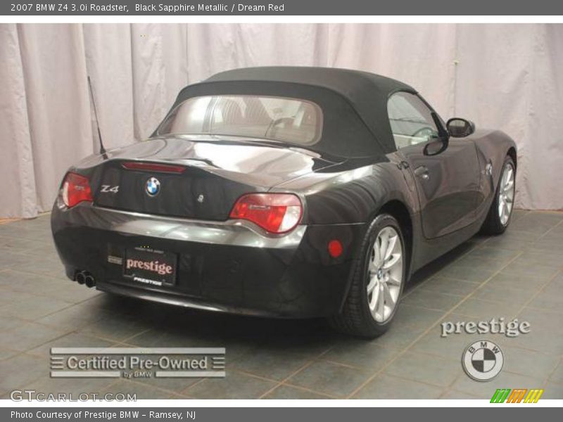 Black Sapphire Metallic / Dream Red 2007 BMW Z4 3.0i Roadster