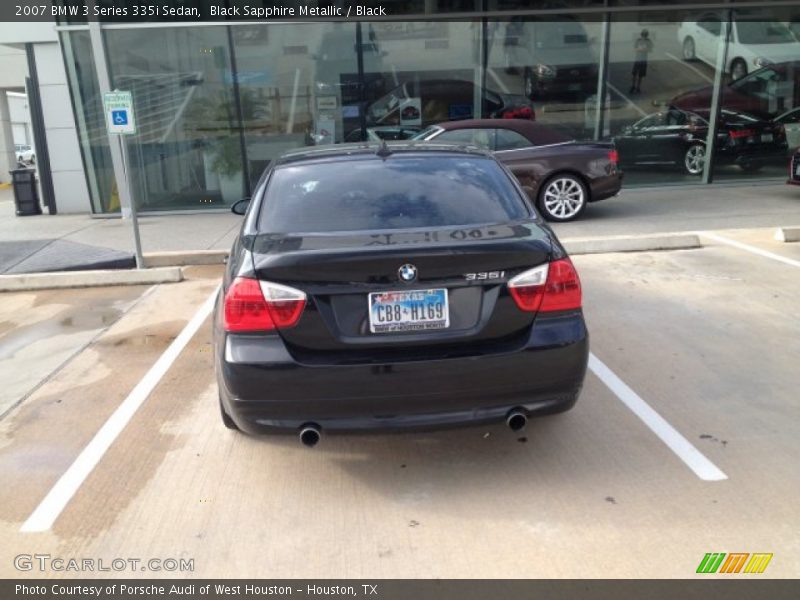 Black Sapphire Metallic / Black 2007 BMW 3 Series 335i Sedan