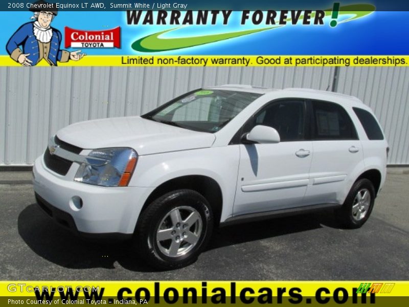Summit White / Light Gray 2008 Chevrolet Equinox LT AWD
