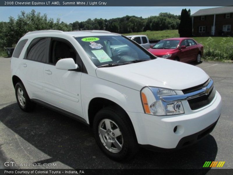 Summit White / Light Gray 2008 Chevrolet Equinox LT AWD