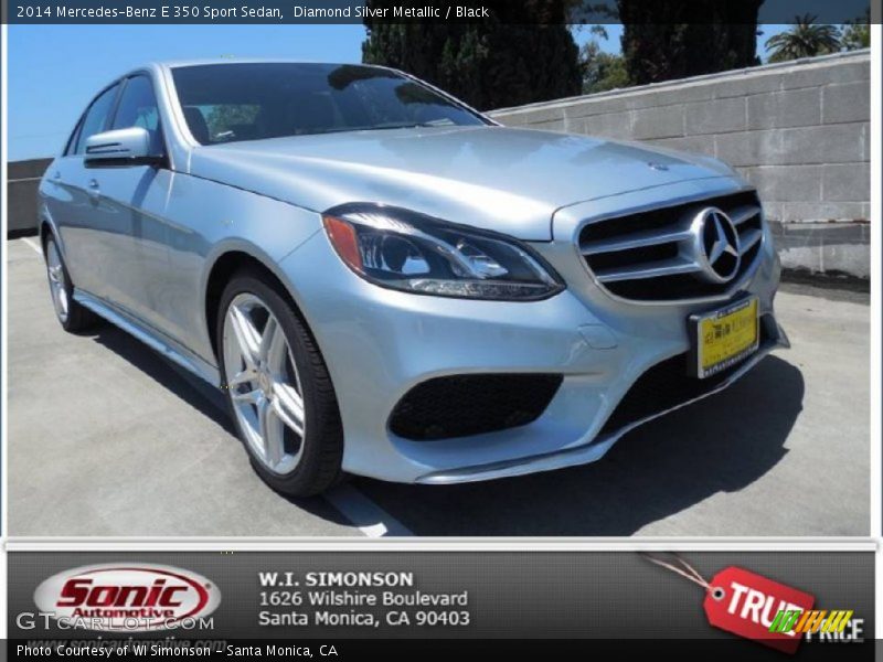 Diamond Silver Metallic / Black 2014 Mercedes-Benz E 350 Sport Sedan