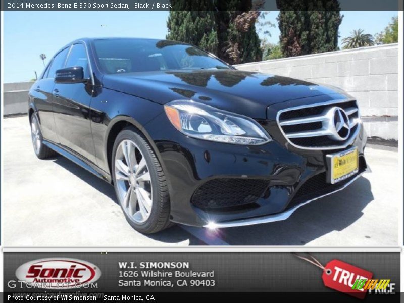 Black / Black 2014 Mercedes-Benz E 350 Sport Sedan