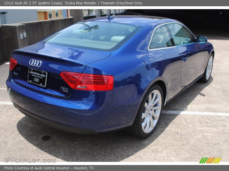 Scuba Blue Metallic / Titanium Grey/Steel Grey 2013 Audi A5 2.0T quattro Coupe