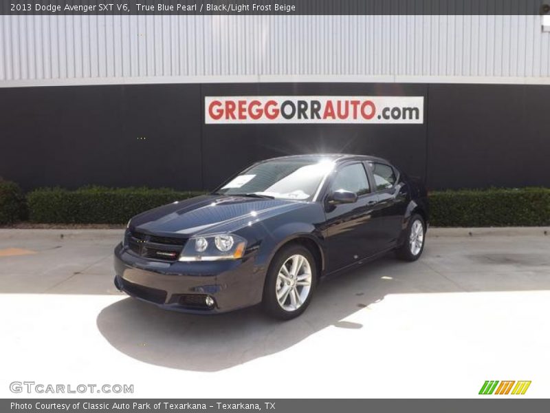 True Blue Pearl / Black/Light Frost Beige 2013 Dodge Avenger SXT V6
