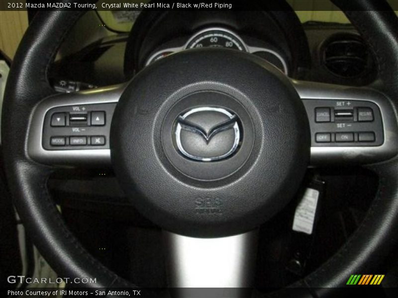 Crystal White Pearl Mica / Black w/Red Piping 2012 Mazda MAZDA2 Touring