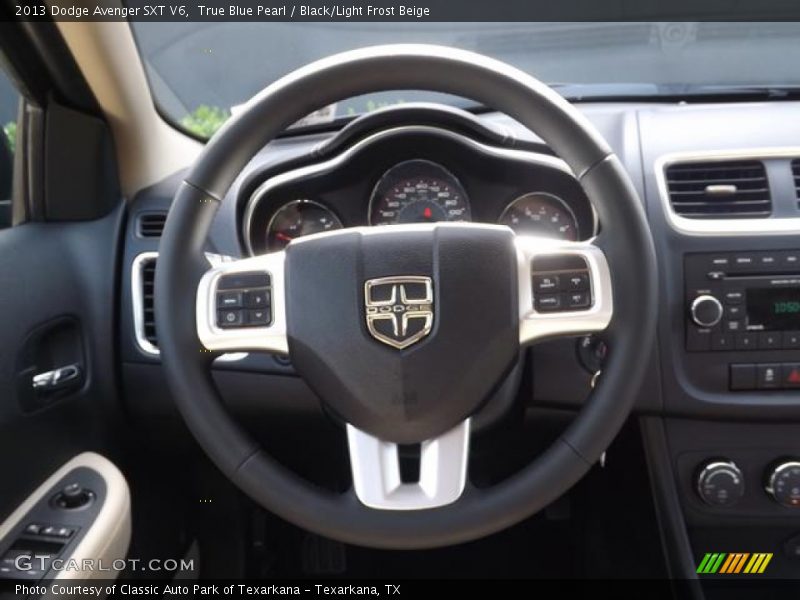 True Blue Pearl / Black/Light Frost Beige 2013 Dodge Avenger SXT V6