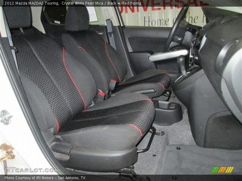 Crystal White Pearl Mica / Black w/Red Piping 2012 Mazda MAZDA2 Touring