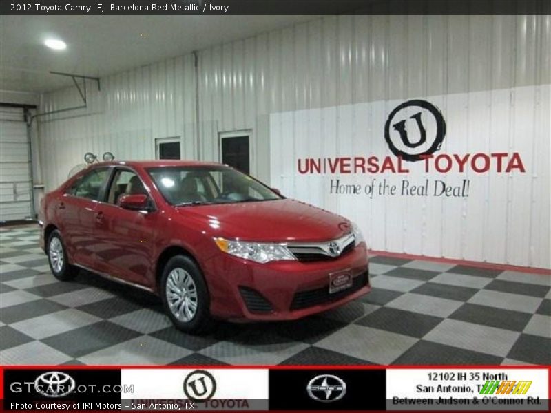 Barcelona Red Metallic / Ivory 2012 Toyota Camry LE