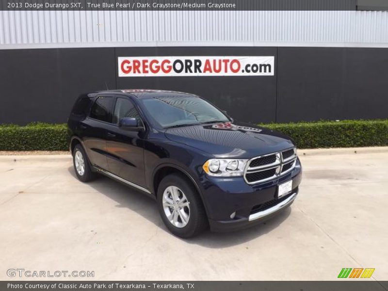 True Blue Pearl / Dark Graystone/Medium Graystone 2013 Dodge Durango SXT
