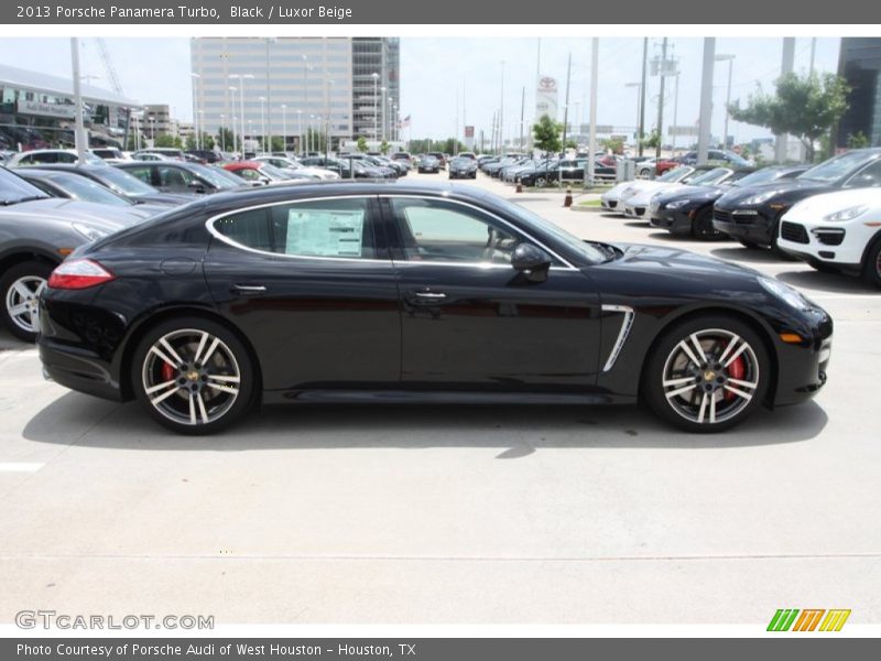 Black / Luxor Beige 2013 Porsche Panamera Turbo