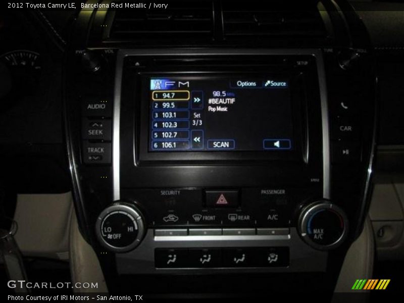 Barcelona Red Metallic / Ivory 2012 Toyota Camry LE
