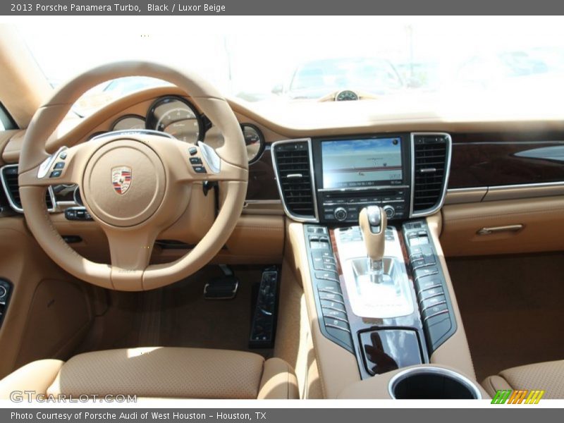 Black / Luxor Beige 2013 Porsche Panamera Turbo