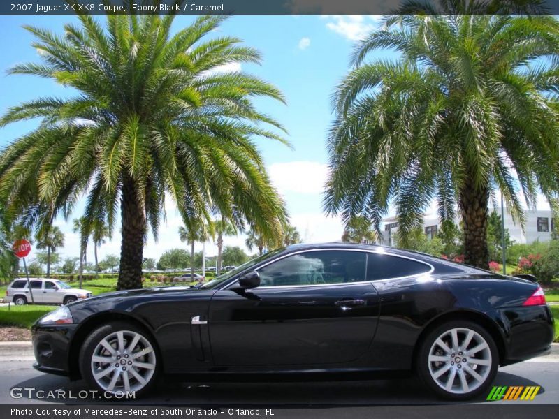 Ebony Black / Caramel 2007 Jaguar XK XK8 Coupe