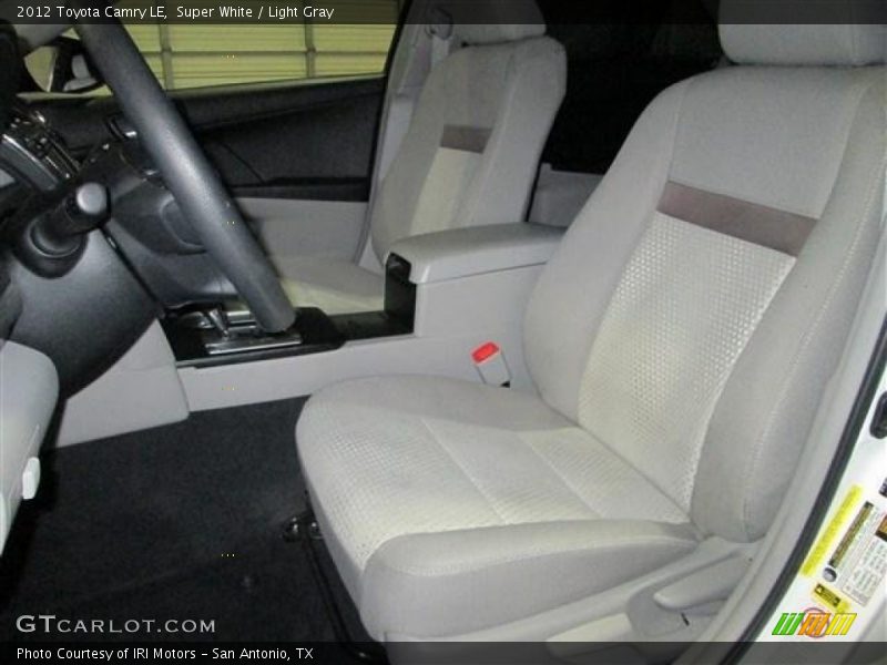Super White / Light Gray 2012 Toyota Camry LE