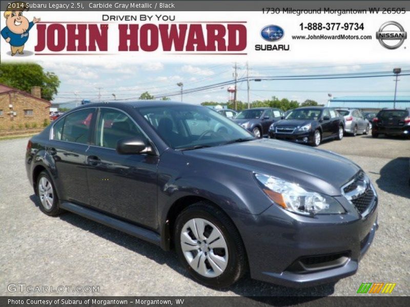 Carbide Gray Metallic / Black 2014 Subaru Legacy 2.5i