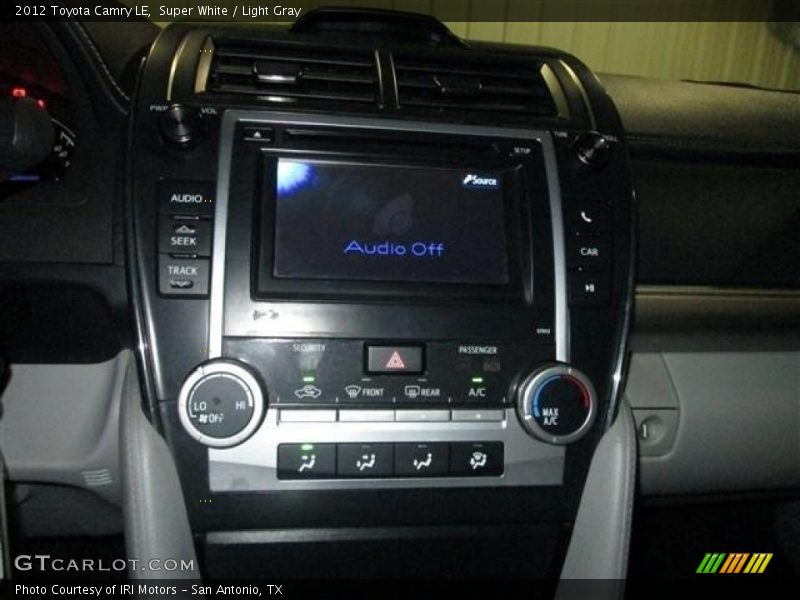 Super White / Light Gray 2012 Toyota Camry LE