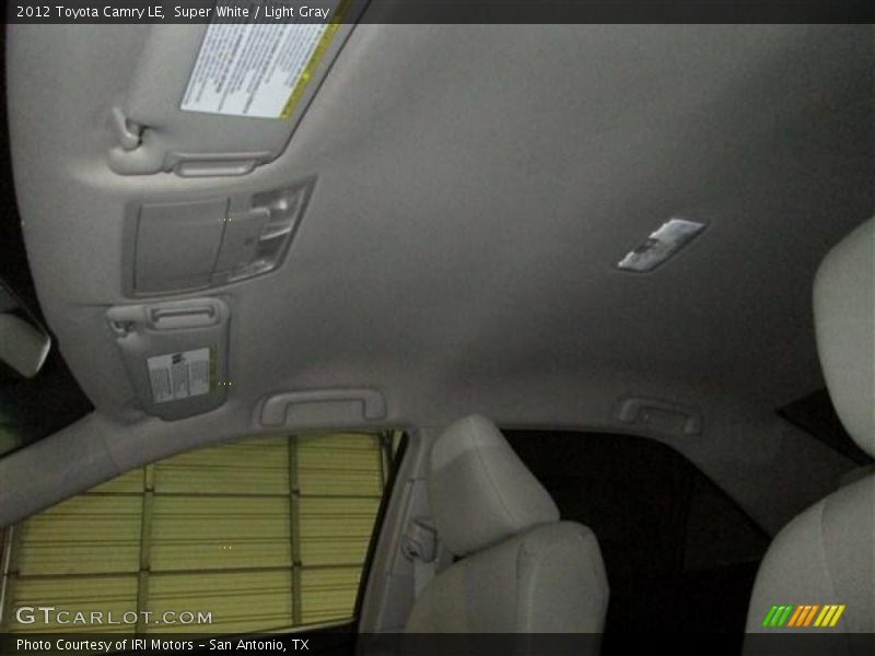 Super White / Light Gray 2012 Toyota Camry LE
