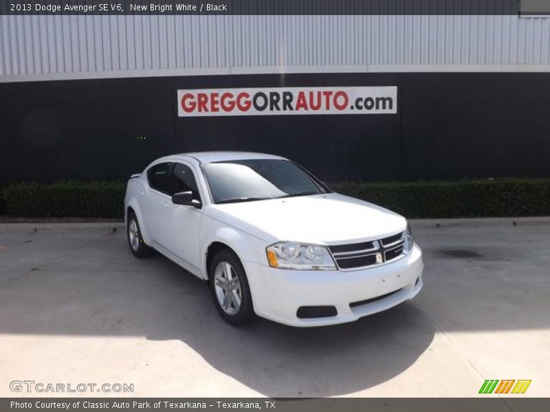 New Bright White / Black 2013 Dodge Avenger SE V6