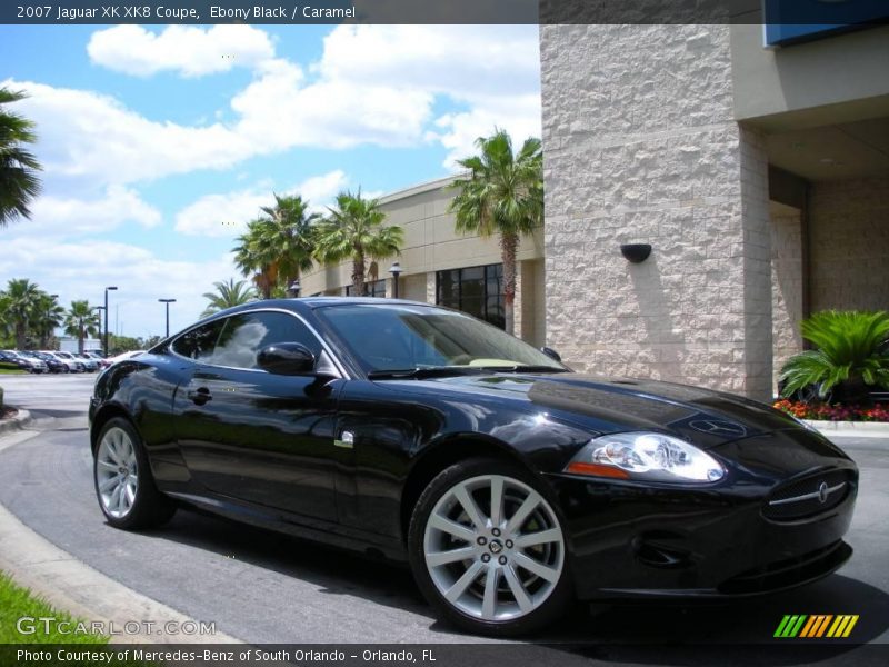 Ebony Black / Caramel 2007 Jaguar XK XK8 Coupe