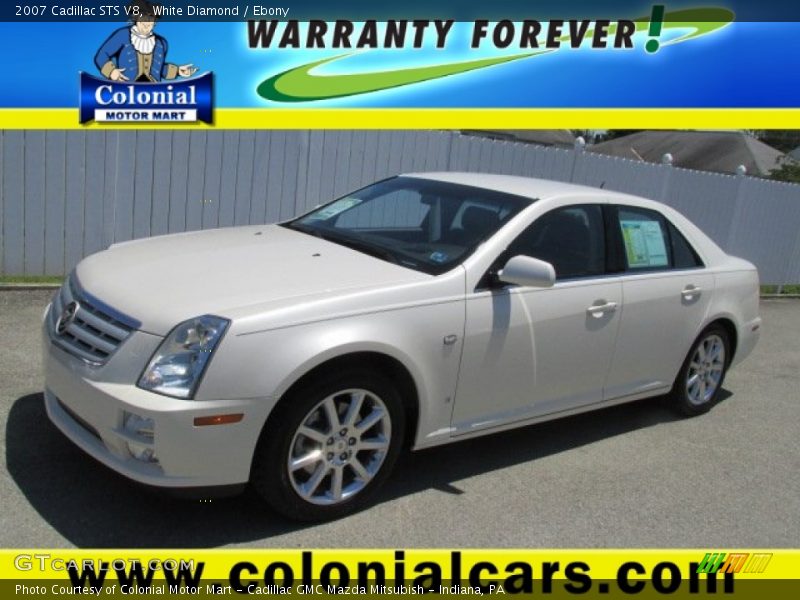 White Diamond / Ebony 2007 Cadillac STS V8